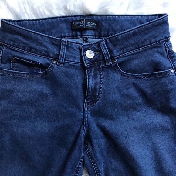 Riders by Lee Midrise Slim Navy Wash Size 8 - Picture 2 of 6